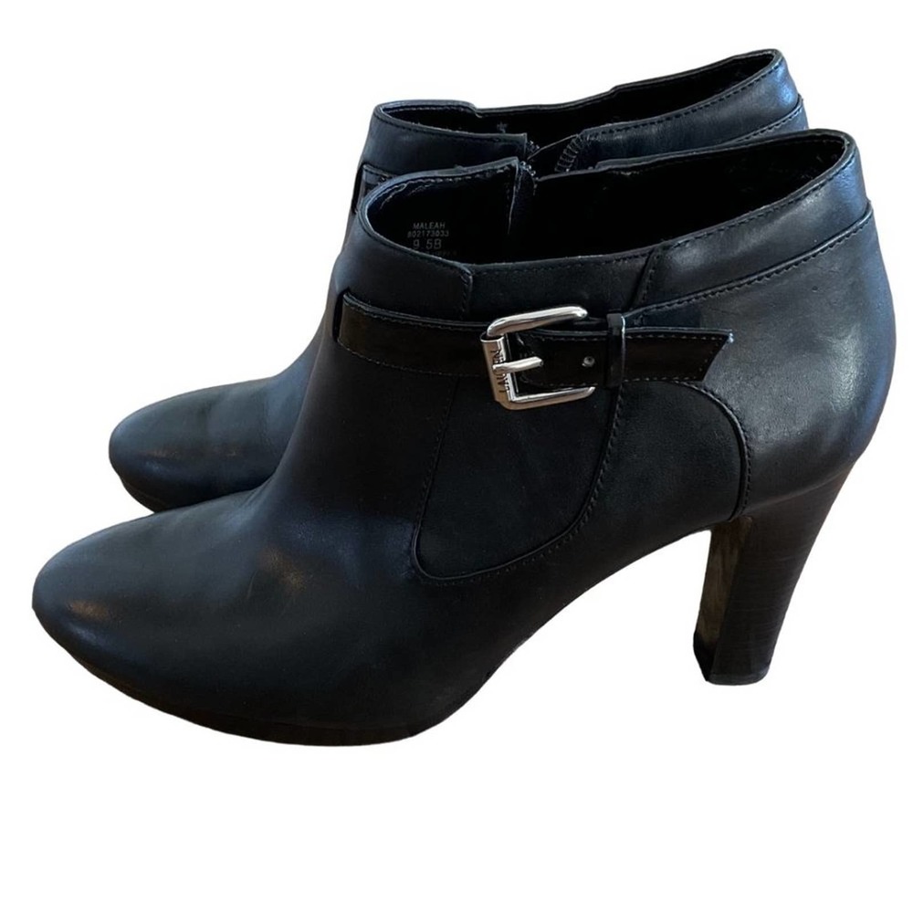 New Lauren Ralph Lauren Maleah Black Ankle Boots Bootie Size 9.5